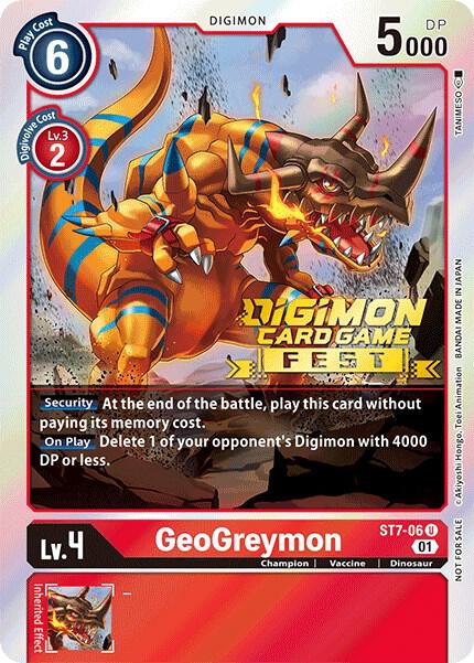 GeoGreymon (Digimon Card Game Fest 2022) - Starter Deck 07: Gallantmon - Promo - ST7-06 U