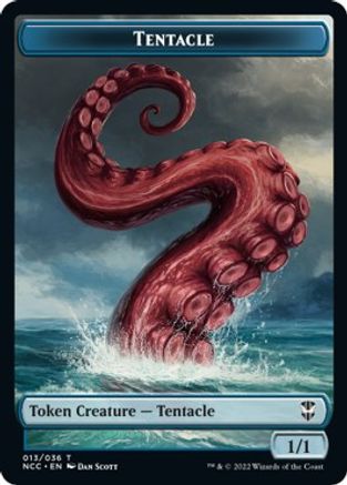 Tentacle // Champion of Wits Double-sided Token - Commander: Streets of New Capenna - T -