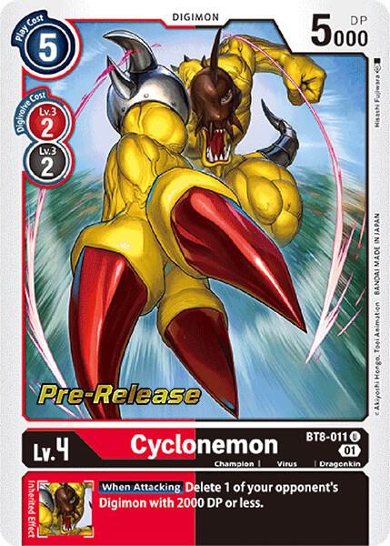 Cyclonemon - New Awakening Pre-Release Cards - Uncommon - BT8-011 U