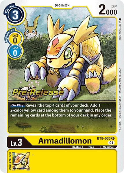 Armadillomon - New Awakening Pre-Release Cards - Uncommon - BT8-033 U