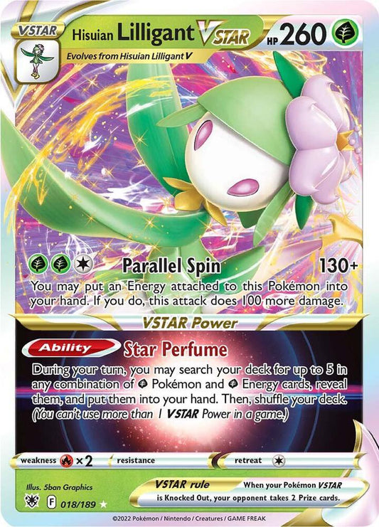 Hisuian Lilligant VSTAR - SWSH10: Astral Radiance - Ultra Rare - 018/189