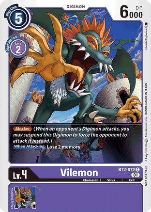 Vilemon - BT2-072 (Tamer Party Vol. 4 Promo) - Release Special Booster - Promo - BT2-072 C