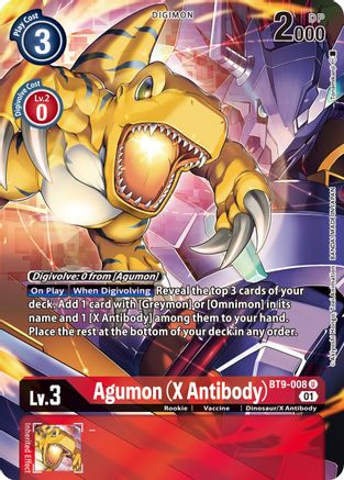 Agumon (X Antibody) (Alternate Art) - X Record - Uncommon - BT9-008 U