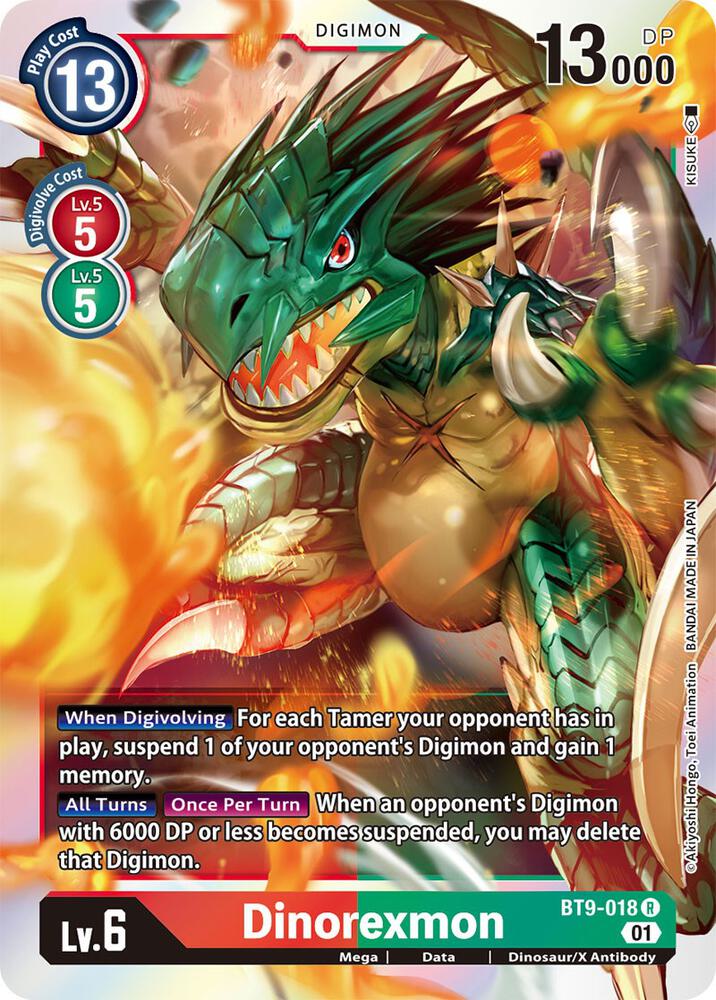 Dinorexmon - X Record - Rare - BT9-018 R