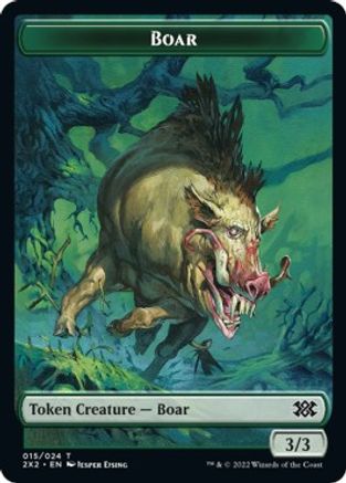 Boar // Treasure Double-sided Token - Double Masters 2022 - T -