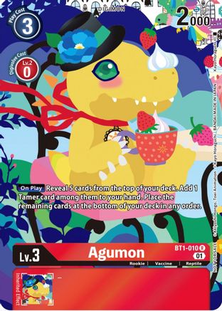 Agumon - BT1-010 (Tamer's Card Set 2 Floral Fun) - Release Special Booster - Promo - BT1-010 R