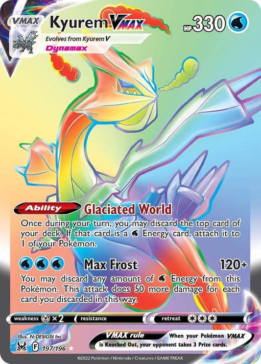 Kyurem VMAX (Secret) - SWSH11: Lost Origin - Secret Rare - 197/196