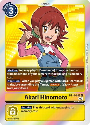 Akari Hinomoto - Xros Encounter - Rare - BT10-089 R