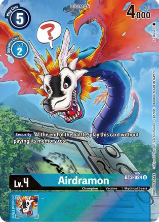 Airdramon (25th Special Memorial Pack) - Release Special Booster - Uncommon - BT3-024 U