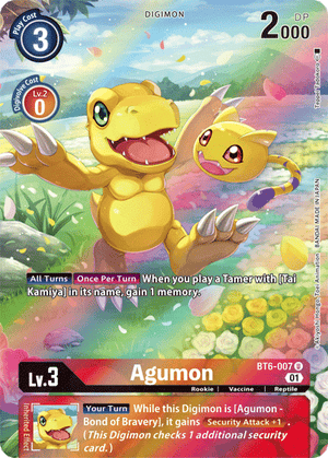 Agumon - P-001 (Rainbow Foil) - Digimon Promotion Cards - Promo - P-001 P