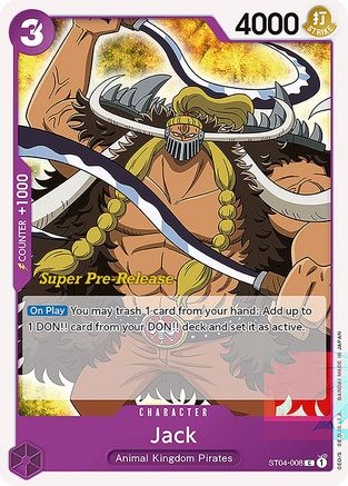 Jack - Super Pre-Release Starter Deck 4: Animal Kingdom Pirates - C - ST04-008