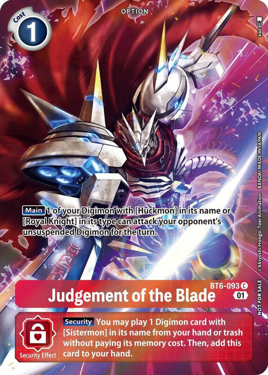 Judgement of the Blade (Premium Deck Set) - Double Diamond - Common - BT6-093 C