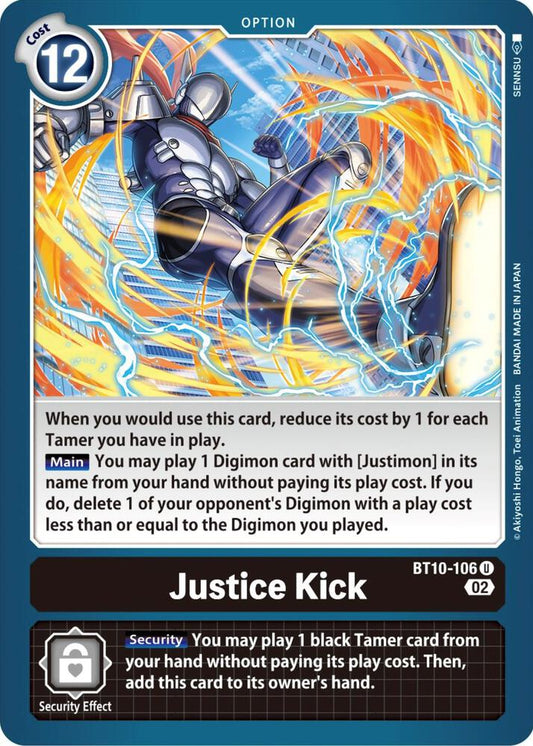 Justice Kick - Xros Encounter - Uncommon - BT10-106 U