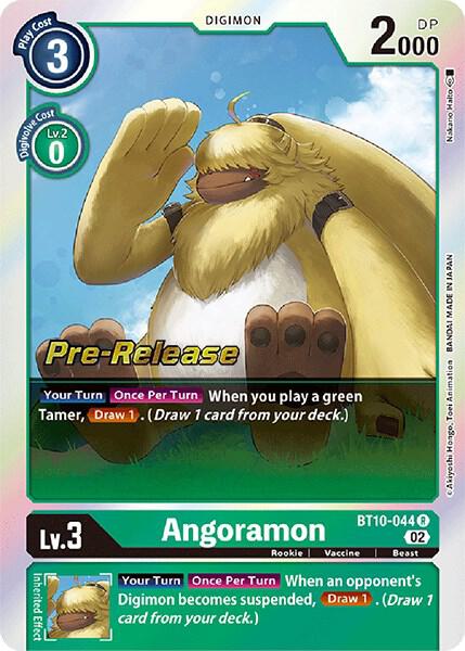 Angoramon - Xros Encounter Pre-Release Cards - Rare - BT10-044 R