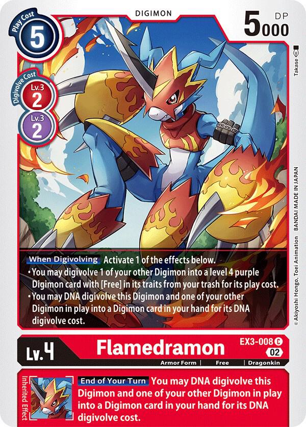 Flamedramon - Draconic Roar - Common - EX3-008 C