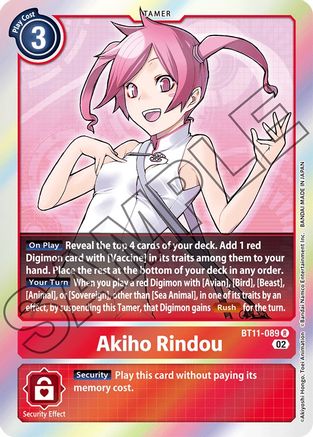 Akiho Rindou - Dimensional Phase - Rare - BT11-089 R