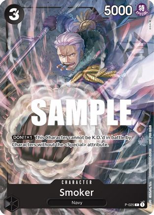 Smoker (Pre-Release) - One Piece Promotion Cards - PR - P-025