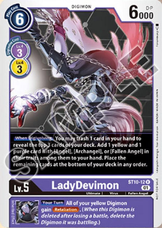 LadyDevimon (Tamer Goods Set Angewomon & LadyDevimon) - Starter Deck 10: Parallel World Tactician - Rare - ST10-12 R