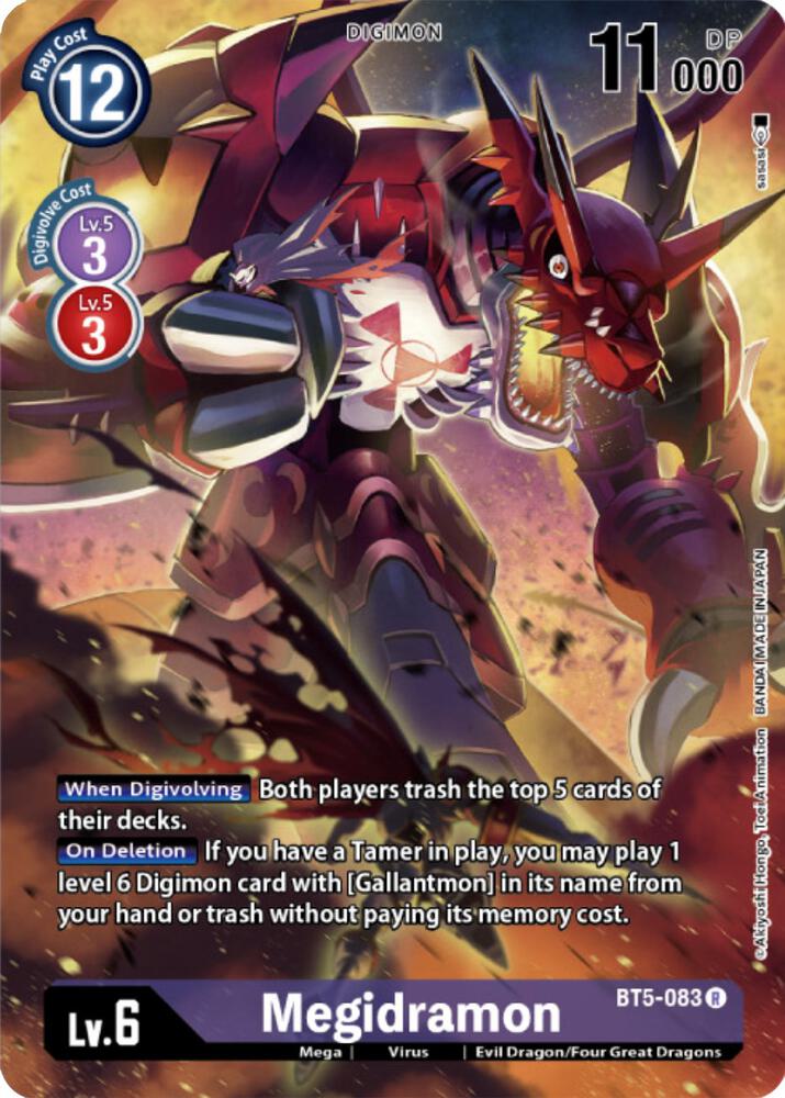 Megidramon (Digimon Card Game Deck Box Set) - Battle of Omni - Rare - BT5-083 R