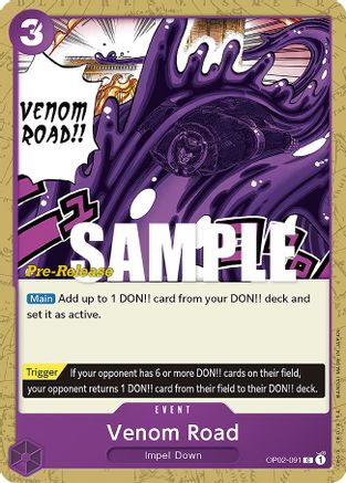 Venom Road - Paramount War Pre-Release Cards - C - OP02-091