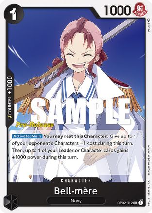 Bell-mere - Paramount War Pre-Release Cards - UC - OP02-112