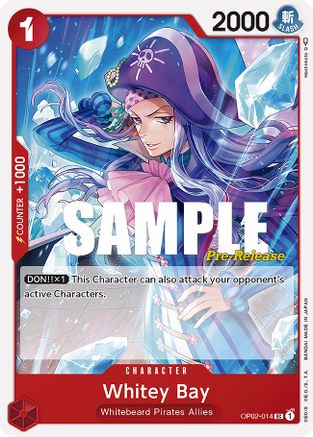 Whitey Bay - Paramount War Pre-Release Cards - UC - OP02-014