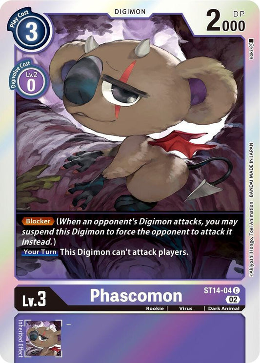 Phascomon - Starter Deck 14: Beelzemon Advanced Deck Set - Common - ST14-04 C