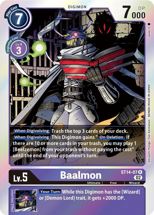Baalmon - Starter Deck 14: Beelzemon Advanced Deck Set - Rare - ST14-07 R