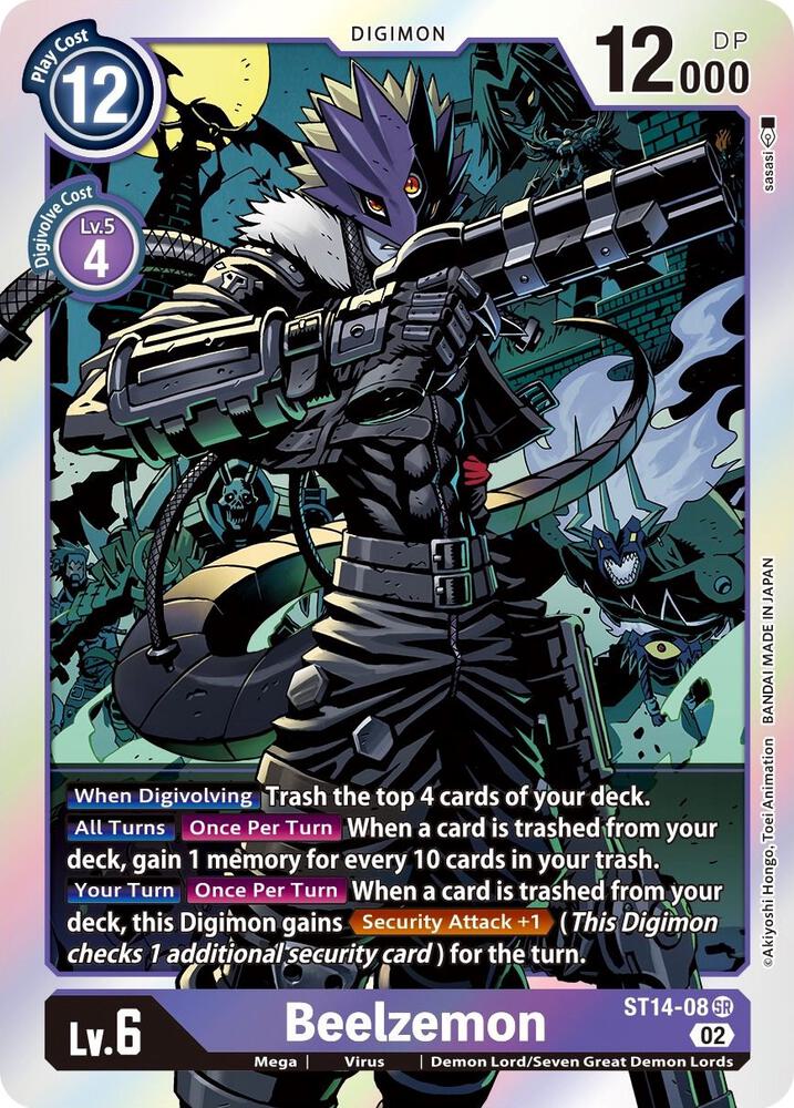 Beelzemon - Starter Deck 14: Beelzemon Advanced Deck Set - Super Rare - ST14-08 SR