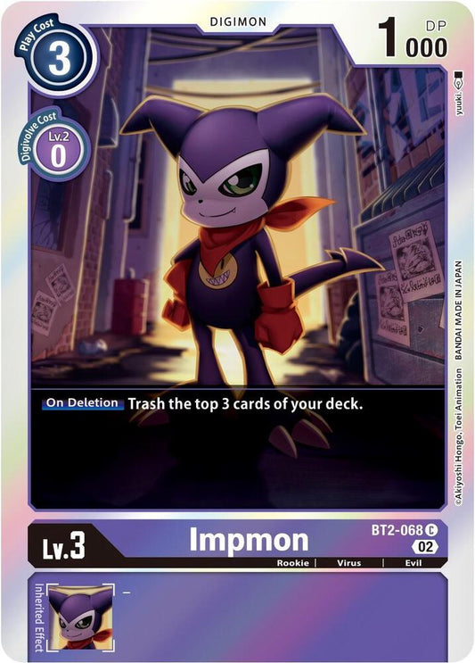Impmon - BT2-068 (Alternate Art) - Starter Deck 14: Beelzemon Advanced Deck Set - Common - BT2-068