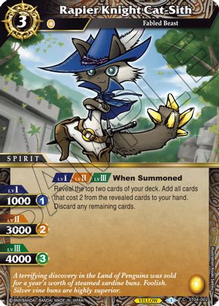 Rapier Knight Cat-Sith - Starter Deck 04: Forbidden Magic - Common - ST04-002