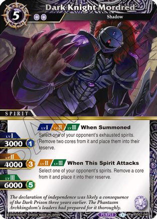 Dark Knight Mordred (Box Topper) - Dawn of History - Rare - BSS01-040