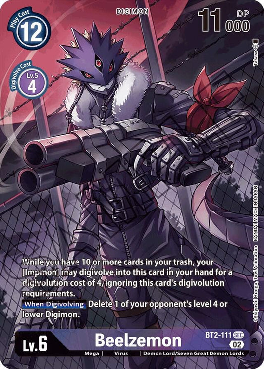 Beelzemon - BT2-111 (Alternate Art) - Starter Deck 14: Beelzemon Advanced Deck Set - Secret Rare - BT2-111 SEC