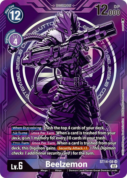 Beelzemon - ST14-08 (Alternate Art) - Starter Deck 14: Beelzemon Advanced Deck Set - Super Rare - ST14-08 SR