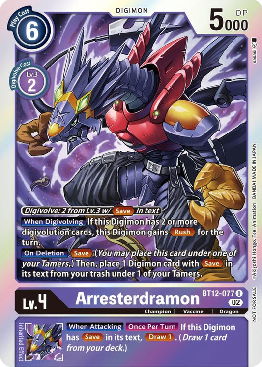 Arresterdramon (Box Topper) - Across Time - Uncommon - BT12-077 U