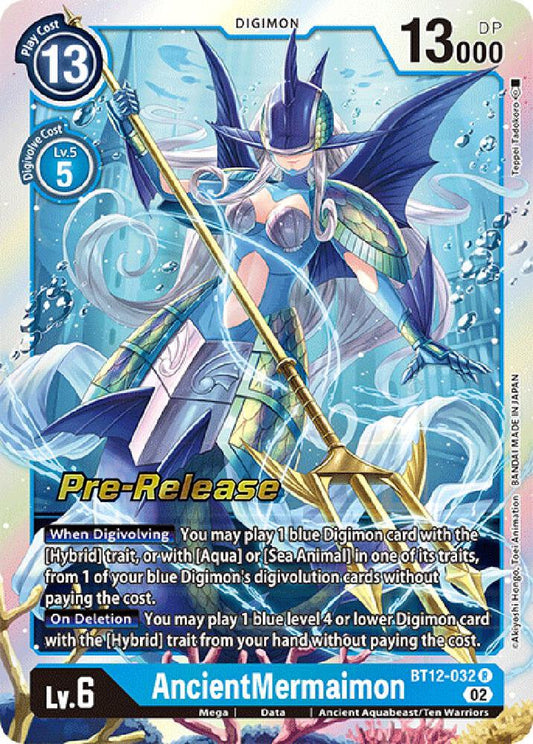 AncientMermaimon - Across Time Pre-Release Cards - Rare - BT12-032 R
