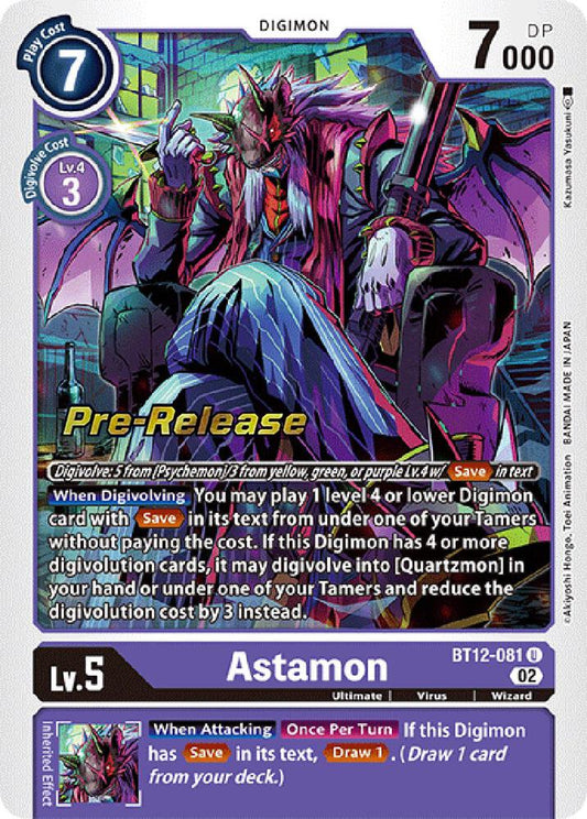 Astamon - Across Time Pre-Release Cards - Uncommon - BT12-081 U