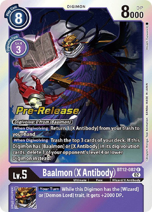 Baalmon (X Antibody) - Across Time Pre-Release Cards - Rare - BT12-082 R