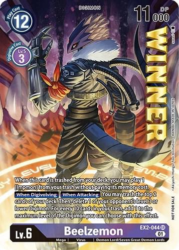 Beelzemon (April 2023 Beelzemon Special) - Starter Deck 14: Beelzemon Advanced Deck Set Pre-Release Cards - Super Rare - EX2-044 SR