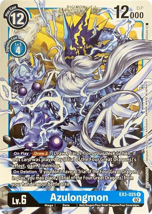 Azulongmon - Revision Pack Cards - Rare - EX3-025 R