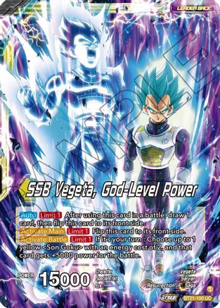 SSB Son Goku // SSB Vegeta, God-Level Power - Wild Resurgence - Uncommon - BT21-100