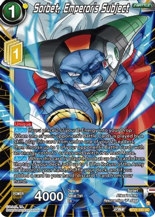 Sorbet, Emperor's Subject - Wild Resurgence - Uncommon - BT21-105