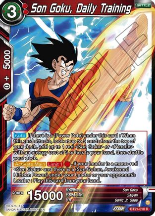Son Goku, Daily Training - Wild Resurgence - Rare - BT21-010