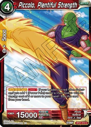 Piccolo, Plentiful Strength - Wild Resurgence - Common - BT21-013