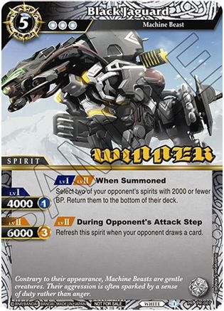 Black Jaguard (Winner) - Battle Spirits Saga Promo Cards - Promo - PR-007