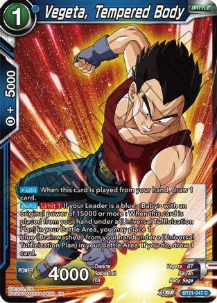 Vegeta, Tempered Body - Wild Resurgence - Common - BT21-047