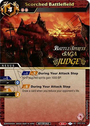 Scorched Battlefield (Judge Pack Vol. 1) - Battle Spirits Saga Promo Cards - Promo - ST01-012