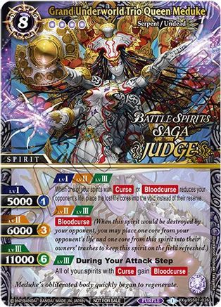 Grand Underworld Trio Queen Meduke (Judge Pack Vol. 1) - Battle Spirits Saga Promo Cards - Promo - BSS01-026
