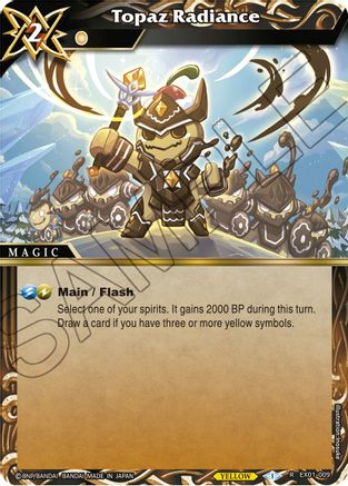 Topaz Radiance - Expansion Set 01: Elemental Spark - Rare - EX01-009