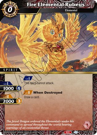Fire Elemental Rubeus - Expansion Set 01: Elemental Spark - Common - EX01-001